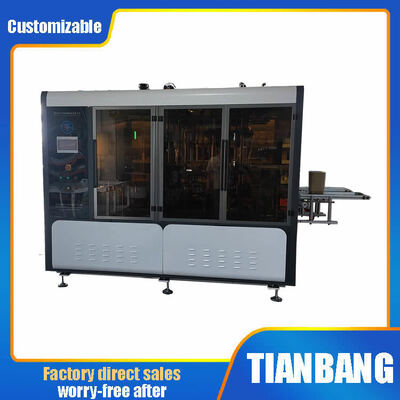 Qualität  Dual-station takeout and fast food intelligent curling paper bowl and paper plate forming machine usine